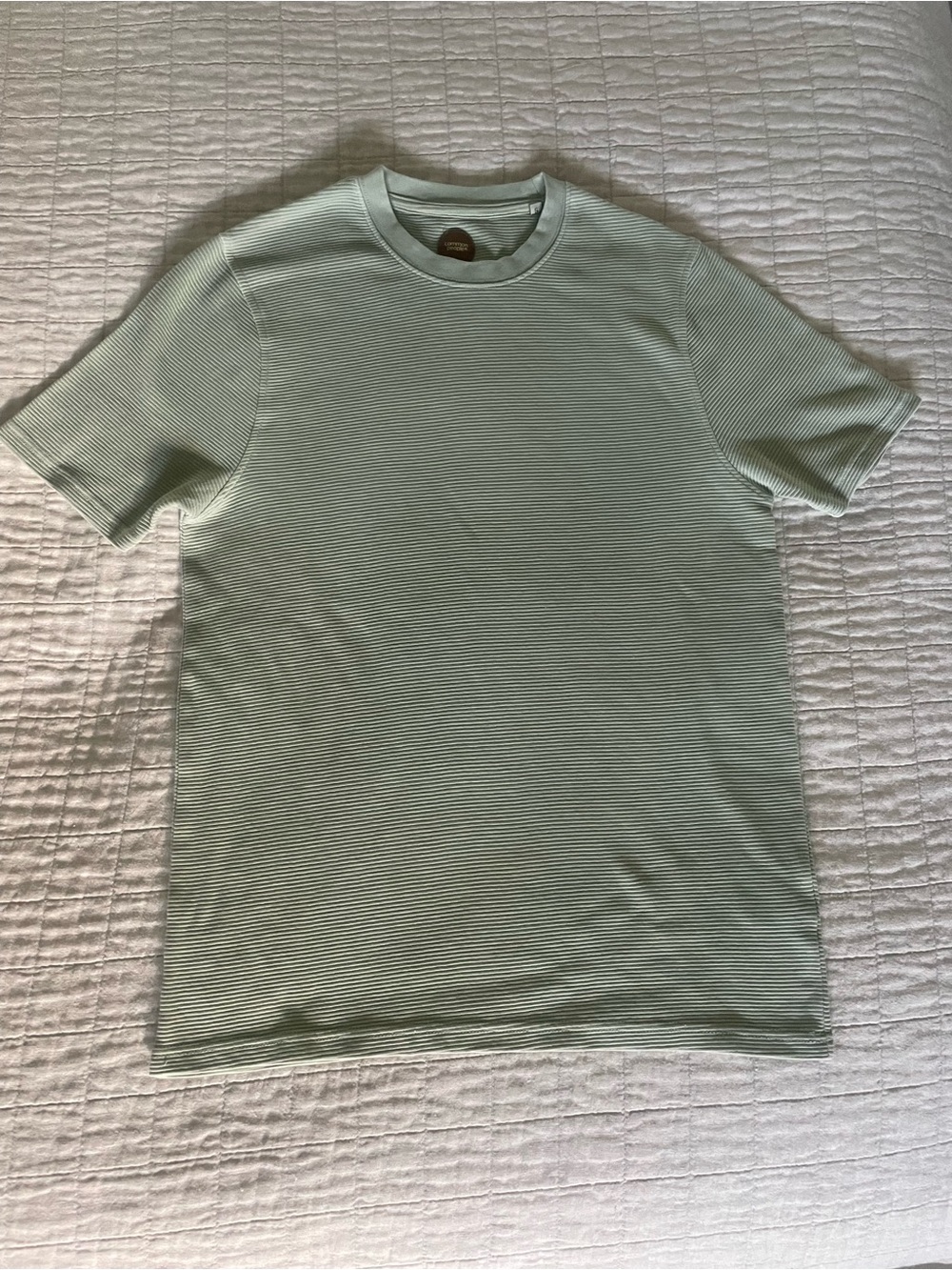 Common People Mens Ribbed
Texture Crew Neck T-Shirt
Light Green Size S